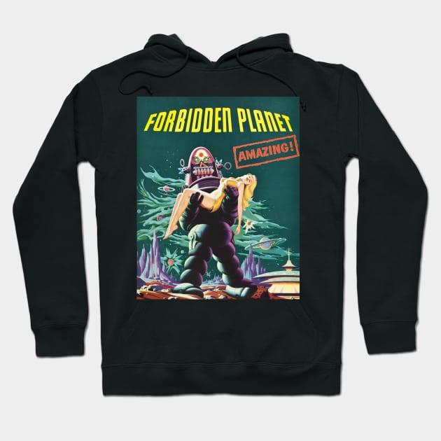 Vintage Forbidden Planet Poster (1956) Hoodie by Bugsponge